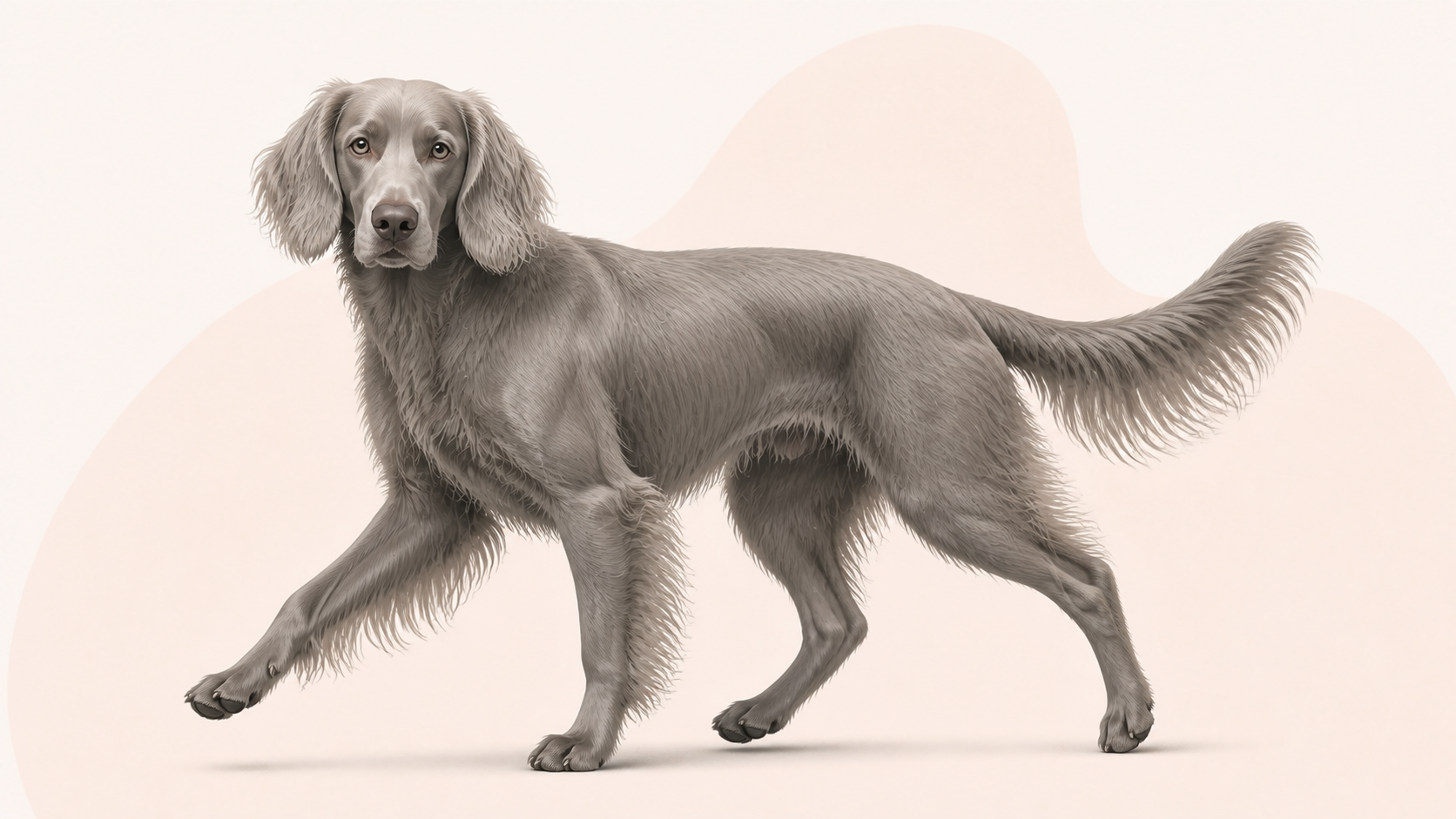 Weimaraner, långhårig